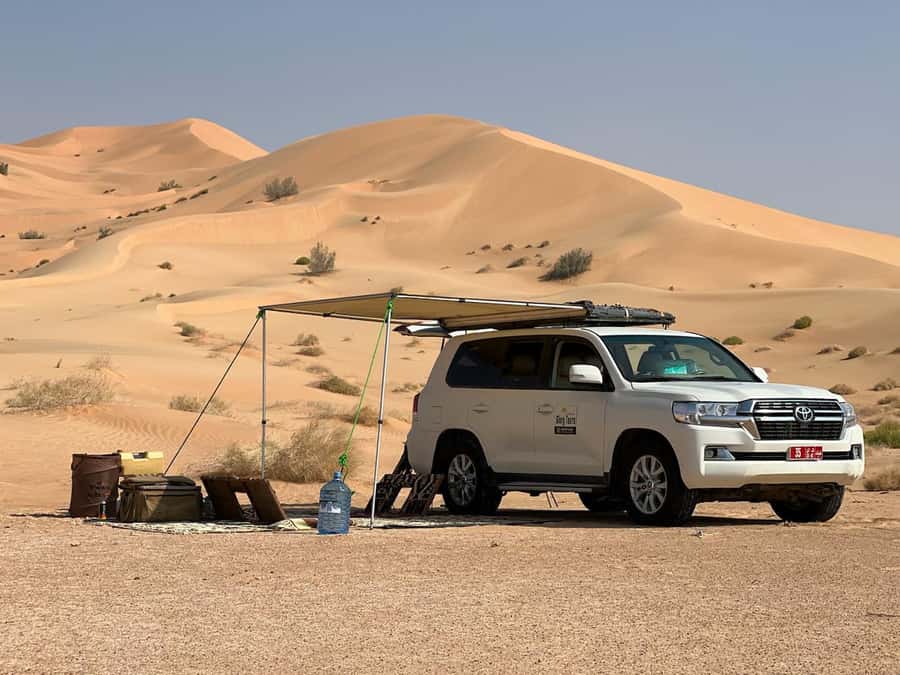 Desert Safari, Sunset & Sand Bashing (Rub Al Khali Desert) - Thumrait provides a useful pause