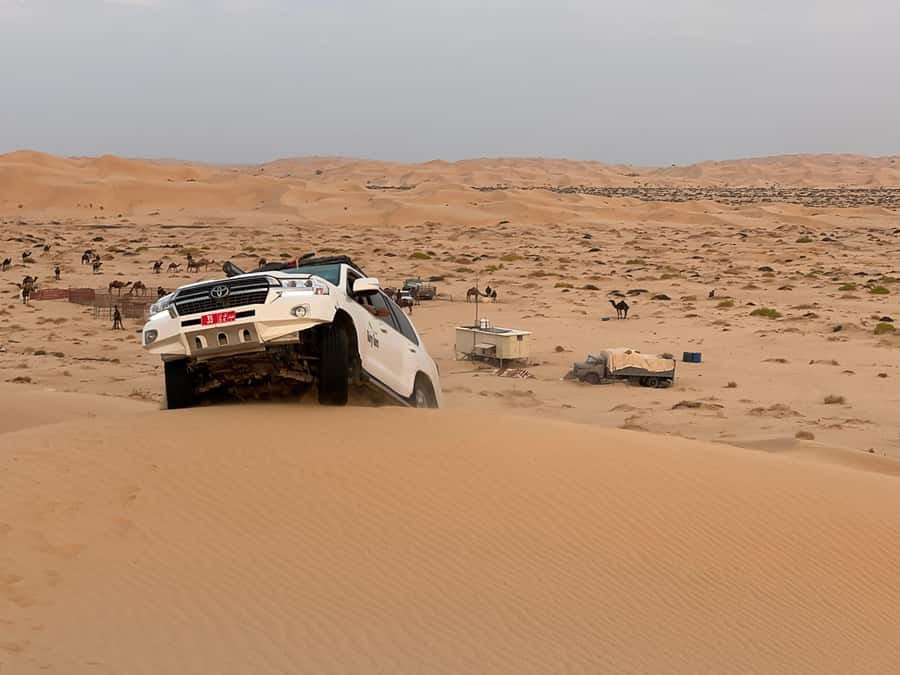 Desert Safari, Sunset & Sand Bashing (Rub Al Khali Desert) - Dune bashing and sand skiing