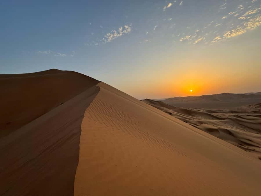 Desert Safari, Sunset & Sand Bashing (Rub Al Khali Desert) - Sunset on the Rub Al Khali dunes