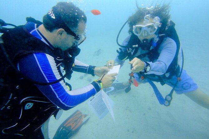 Discover Scuba Diving from a Fishing Village - Entering the Water With Your Instructor