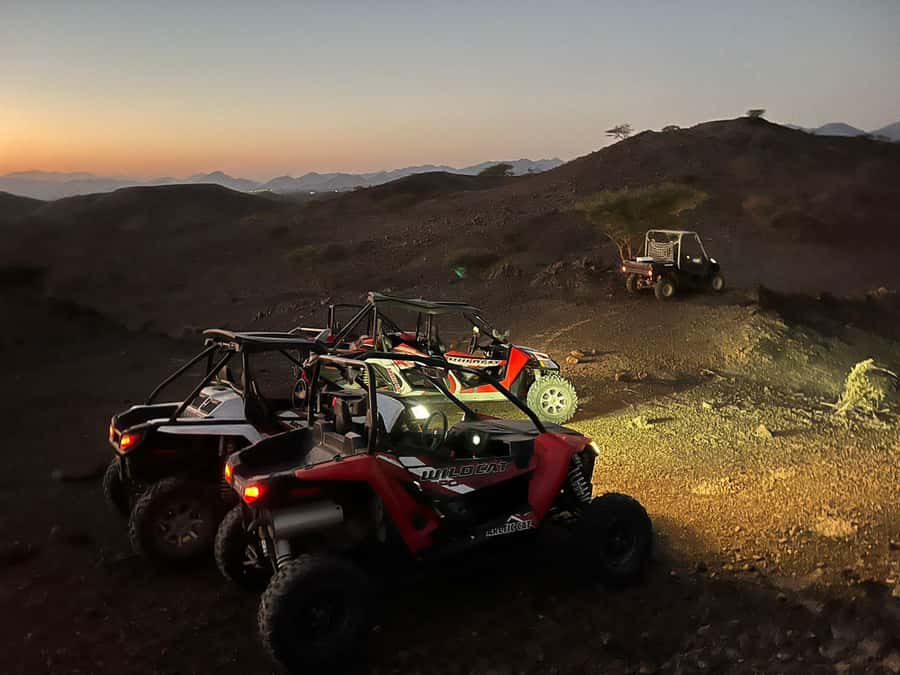 From Muscat: Self-Drive ATV Adventure in Wadi Al Rak - Getting Set Up With Helmets and the UTV