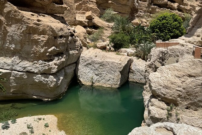 From Muscat Wadi Shab and Bimmah Sinkhole Tour - Swimming in the turquoise pools