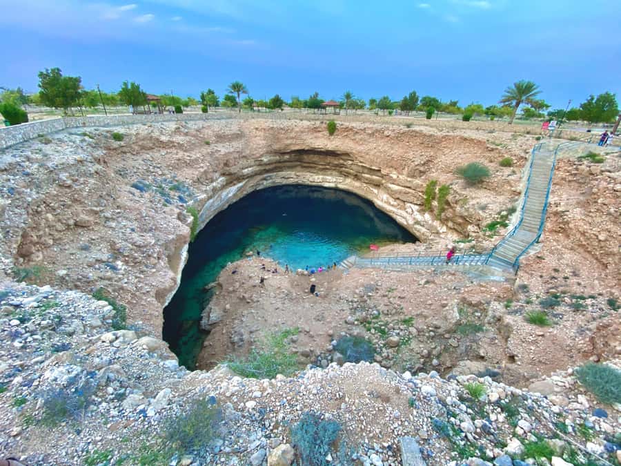 From Muscat: Wadi Shab & Bimmah Sinkhole Full-Day Tour - Swimming through the blue pools