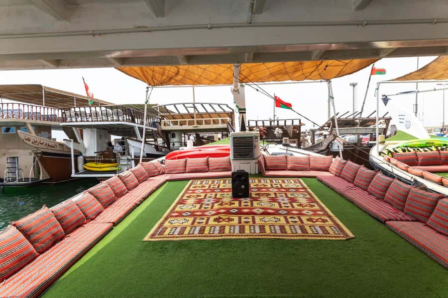 From UAE: Musandam Dibba Day Trip (Oman) - Boarding the traditional dhow in Musandam Dibba