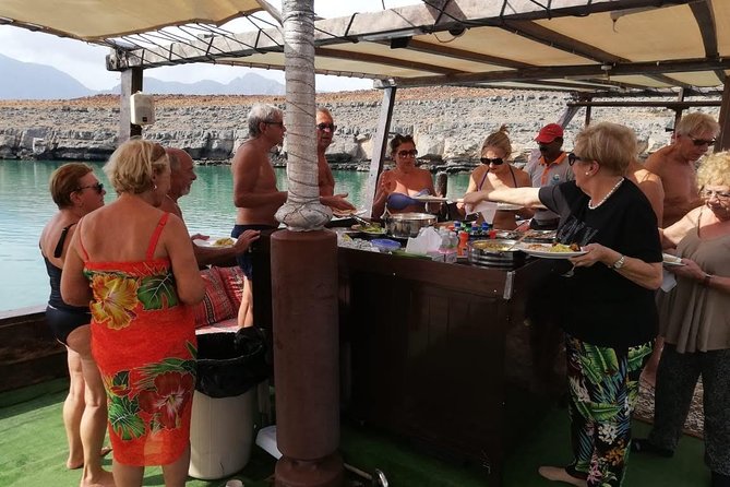 Khasab Dhow Cruise Full day, Buffet Lunch on Board, swimming - Two Water Stops for Swimming and Snorkeling