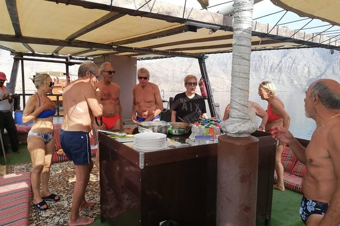Khasab Dhow Cruise Full day, Buffet Lunch on Board, swimming - Cruise Ship Timing Needs Careful Planning