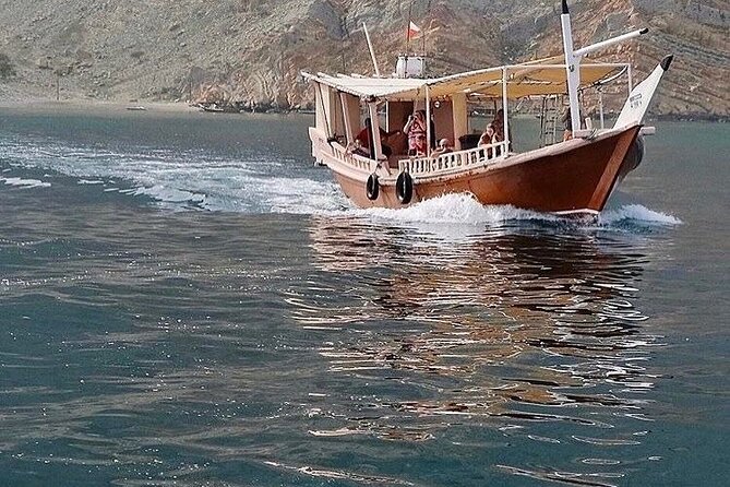 Khasab Dhow Cruise To Musandam Fjords With Lunch Onboard - Seebi and Telegraph Island from the water
