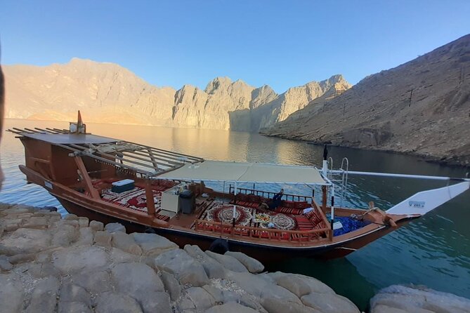 Khasab Dhow Cruise To Musandam Fjords With Lunch Onboard - The first swim and snorkeling stop