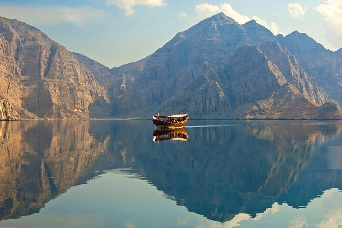 Khasab Full Day Dhow Cruise With Enjoying Snorkeling, Lunch & Dolphin Watching - Watching Khasab’s fjords from the dhow