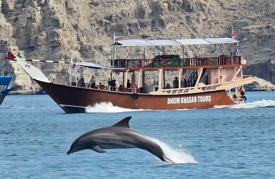 Khasab: Half-Day Dhow Cruise, Dolphin Watching, & Snorkeling - Setting out on a decorated Omani dhow