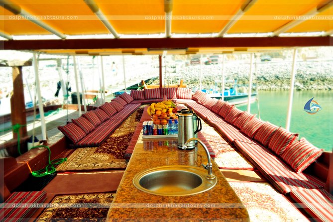 Khasab Musandam Full day dhow cruise - Lunch, drinks, and the practical comfort onboard