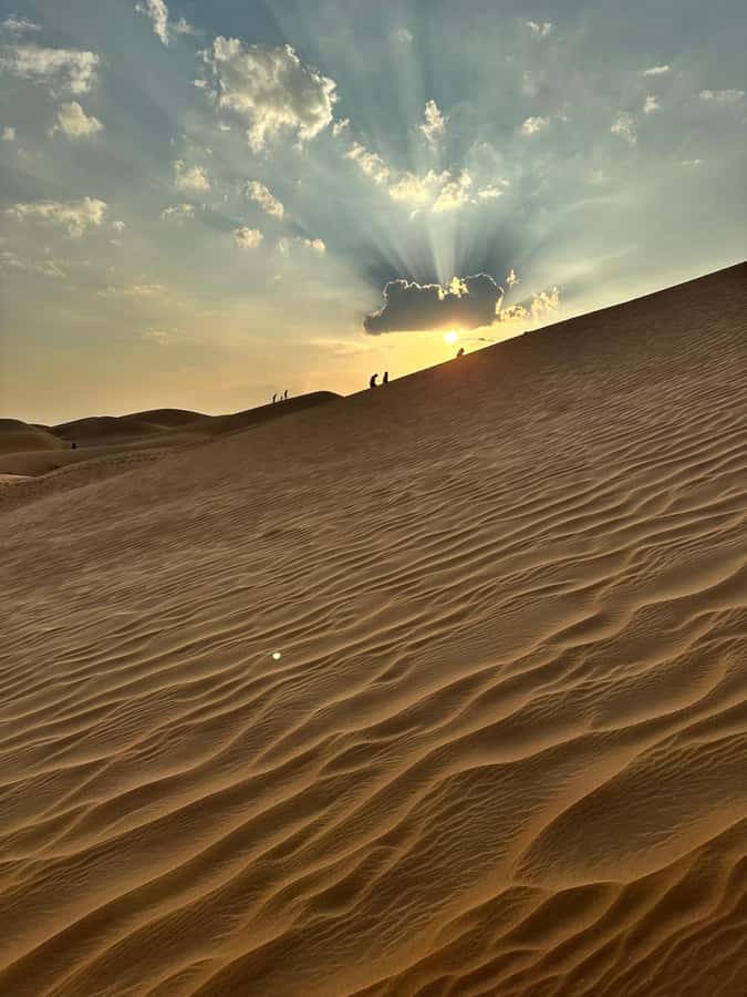 Luxury Sunset Desert Safari at Salalah Empty Quarter - Entering the Empty Quarter on half-empty tires