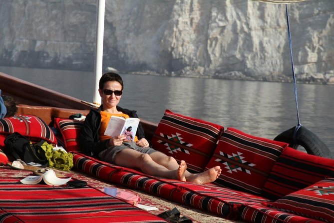 Musandam Khasab Full day dhow cruise with Lunch - Boarding the Omani dhow at 9:00 a.m.