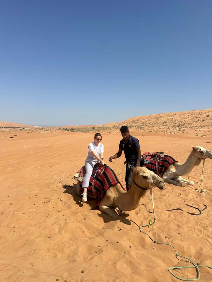 Muscat: Bidiya Desert Sunset Camel Ride with Transfer - A 4WD view of the desert
