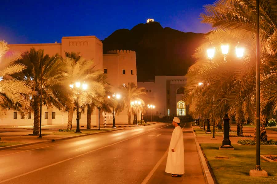 Muscat: Evening Guided City Highlights Tour by Van - Sultan Qaboos Grand Mosque: a powerful first view