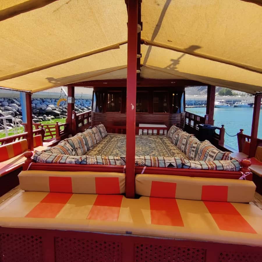 Muscat: Omani Traditional Dhow Sunset Cruise - Al Bustan Palace: a grand first photo stop