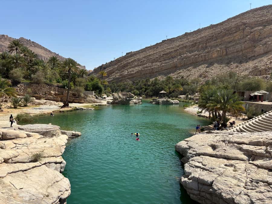 Muscat: Wahiba Sands, Wadi Bani Khalid & Mudayrib Tour - Wadi Bani Khalid: lunch before the swimming
