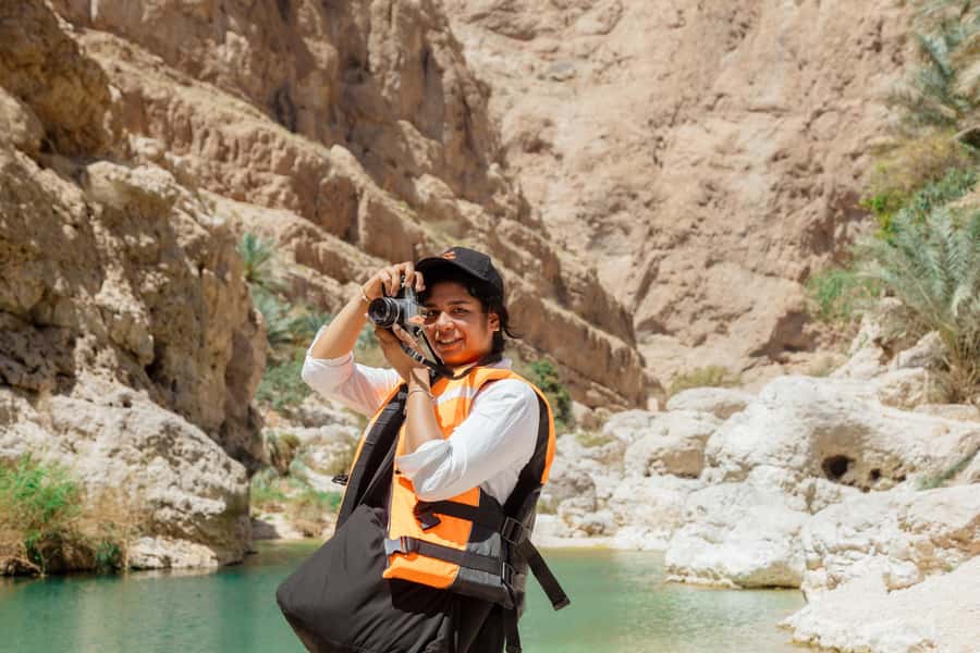 Oman’s Hidden Gems: Wadi Shab & Bimmah Sinkhole - The boat ride and the route to the pools