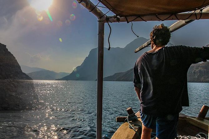 Omani dhow:Coastal and Sunset Cruise - Al Bustan, Qantab, and Bandar Jissah from the sea