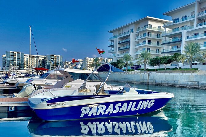 Parasailing tour in Al Mouj Muscat - Returning gently to the boat