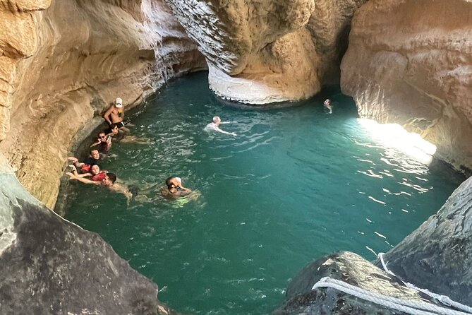 Private Full- Day Wadi Shab-Bimmah Sinkhole-Fins Beach Tour - From Muscat to Wadi Shab by the coastal road
