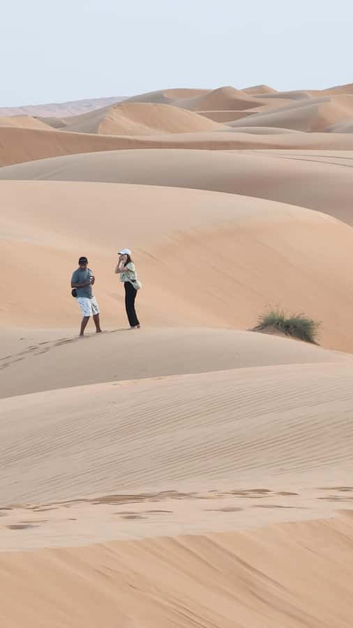 Sunset at wahiba desert - A short lunch stop before the desert