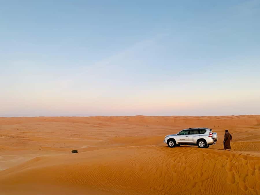 Sunset at Wahiba Sands Desert and Wadi Bani Khalid Adventure - Two Omani highlights in one long day