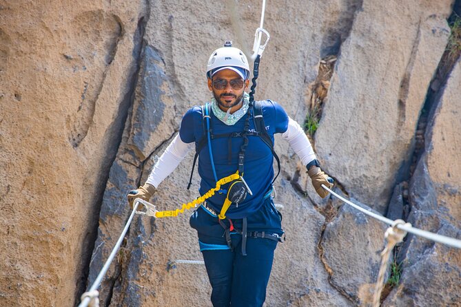 Via Ferrata And Zip Line - Part One: crossing the iron bridge