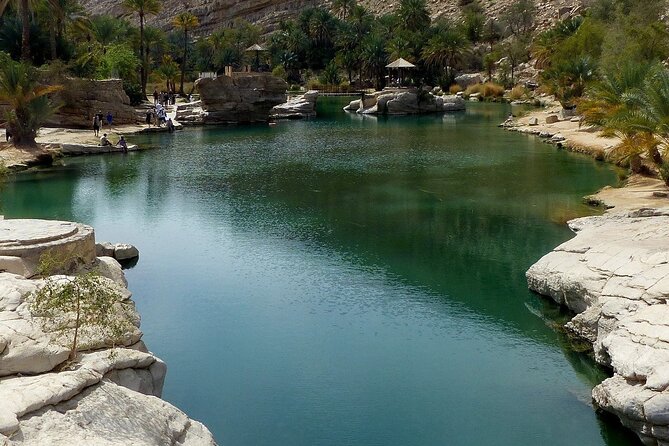 Wadi Shab and Bimmah Sinkhole 4X4 (Private Tour ) - Swimming through the keyhole to the waterfall