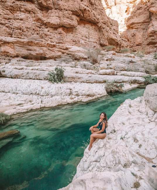 wadi shab and bimmah sinkhole tour from muscat - Clear water, cliff jumps, and your own pace