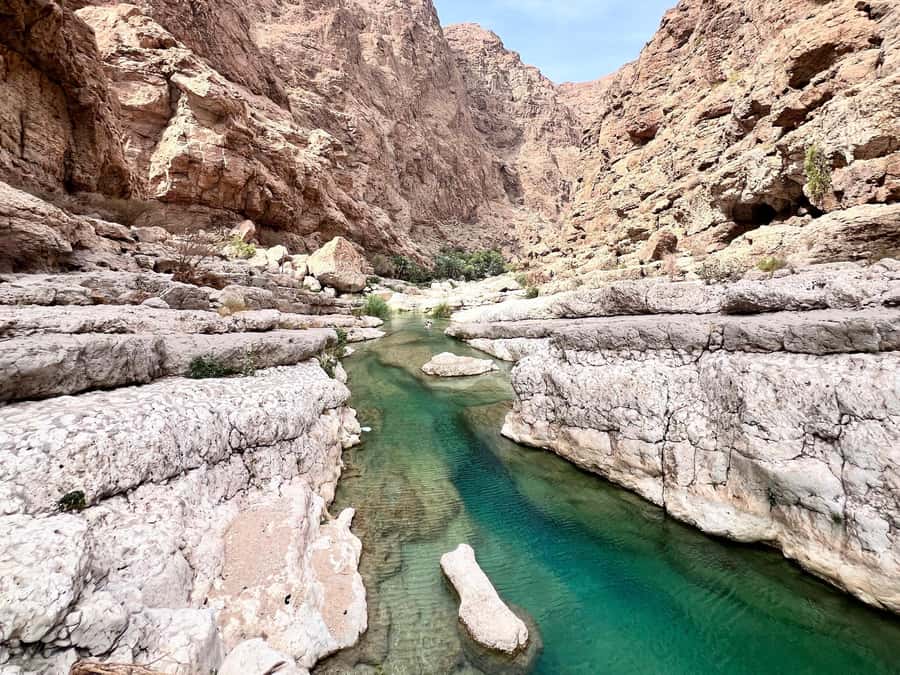 Wadi Shab & Wadi Tiwi : Guided Adventure (Customer Own Car) - Swimming toward Wadi Shab’s cave